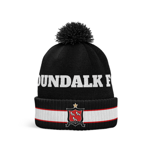 Dundalk-FC-Bobble-Hat-01-Black-White-Red-2024-Youth
